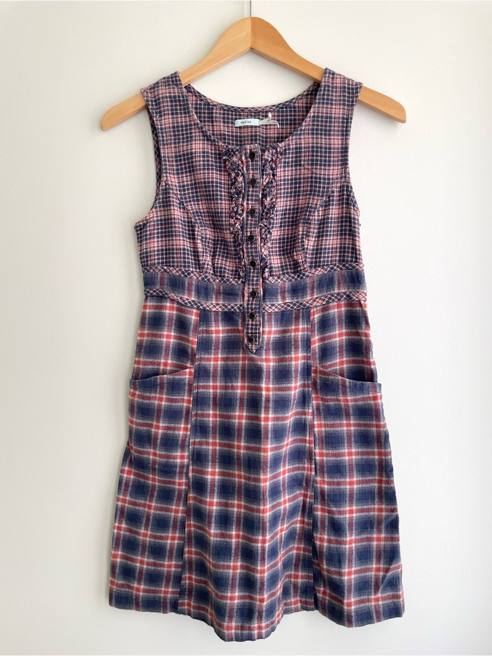 Kimchi Blue 100% Cotton Plaid Sleeveless Picnic Dress